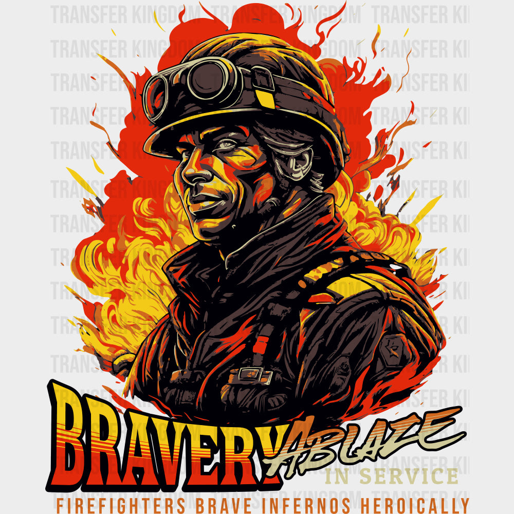Bravery Ablaze In Service - Fire Department DTF Transfers