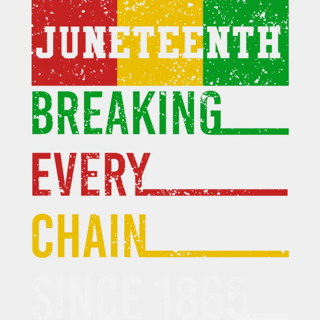 Breaking Every Chain Since 1865 - Juneteenth DTF Transfer Adult Unisex - S & M (10’’) / Light Color Design (See Imaging)