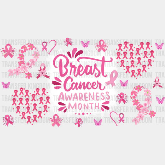 Breast Cancer Awareness Month - Cup Wrap Uv Sticker Permanent Dtf Decal