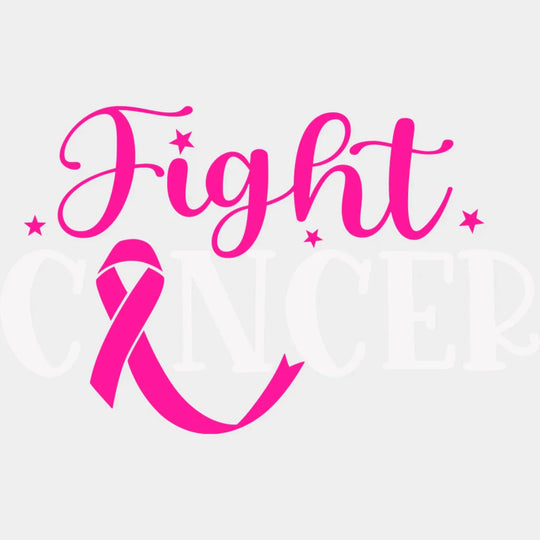 Breast Cancer Fighter Design - Dtf Heat Transfer Unisex S & M ( 10 ) / Light Color See Imaging