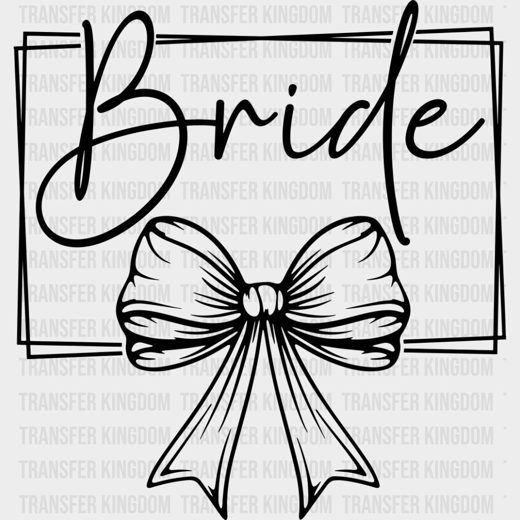 Bride Ribbon - Wedding Crew DTF Transfers transfer-kingdom Dark Color Design (See Imaging)