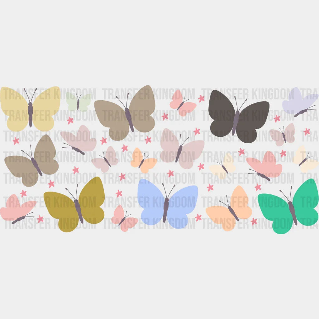 Butterflies Uv Dtf Transfer Cup Wrap Sticker