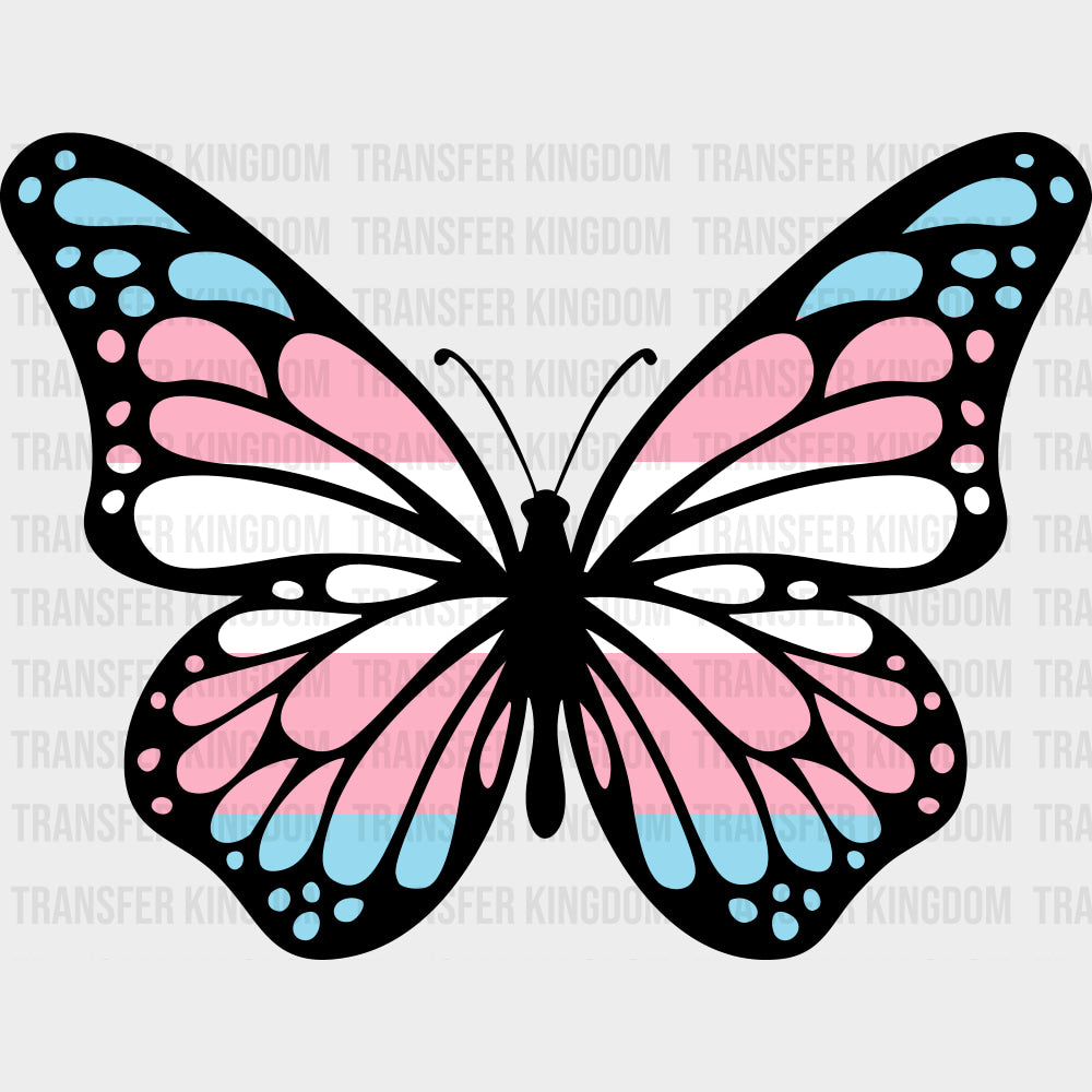 Butterfly - Transgender DTF Transfers transfer-kingdom Dark Color Design (See Imaging)