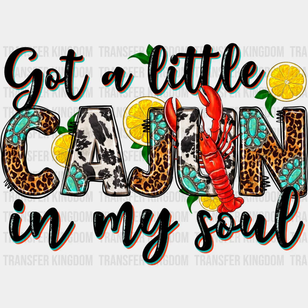 Cajun In My Soul - Crawfish Dtf Transfer Unisex S & M (10’’) / Dark Color Design See Imaging