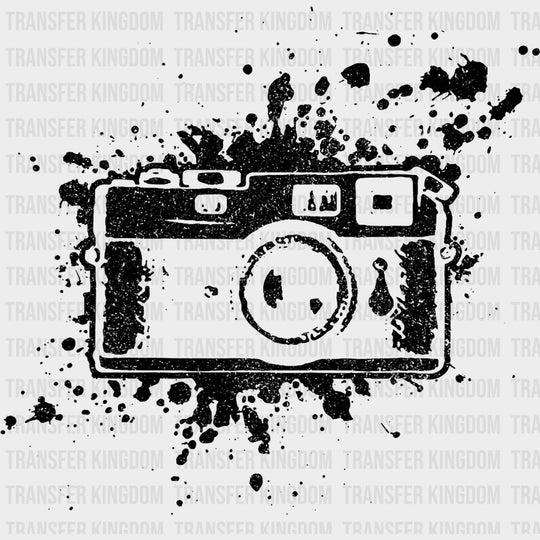 Camera Splash B&W - Photography DTF Transfers Adult Unisex - S & M (10’’) / Dark Color Design (See Imaging)