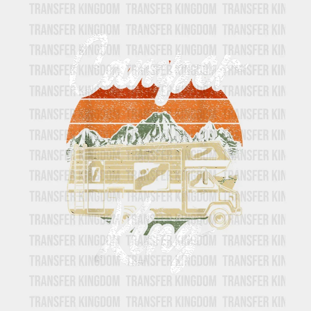 Camper King - Camping Vanlife Motorhome Design Dtf Heat Transfer