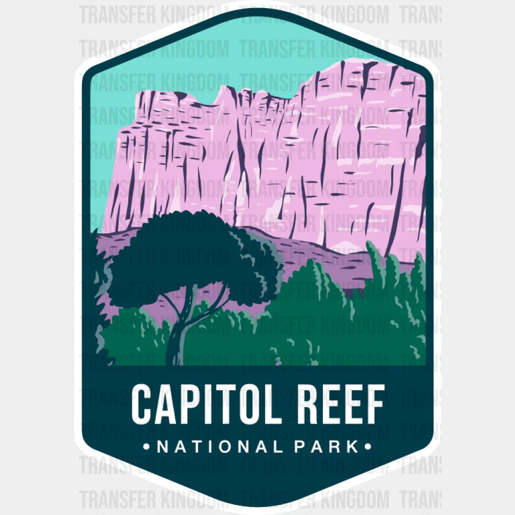 Capitol Reef National Park Colorful Design - National Parks DTF Transfer