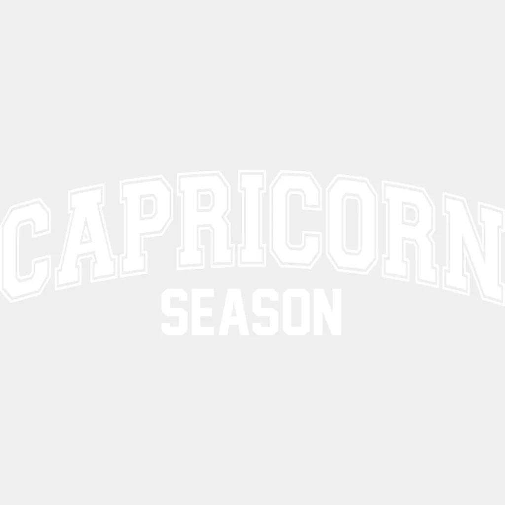 Capricorn Season Retro Design - Zodiacs And Horoscopes Dtf Transfer Unisex S & M (10’’) / Light