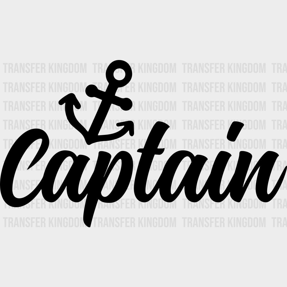 Captain Anchor - Boating DTF Transfers transfer-kingdom Dark Color Design (See Imaging)