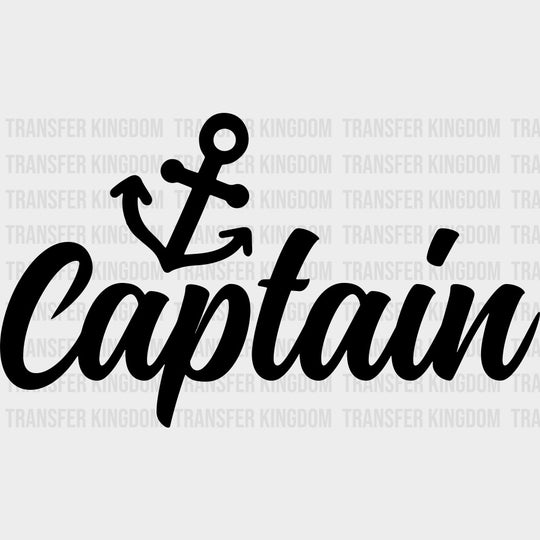 Captain Anchor - Boating DTF Transfers transfer-kingdom Dark Color Design (See Imaging)