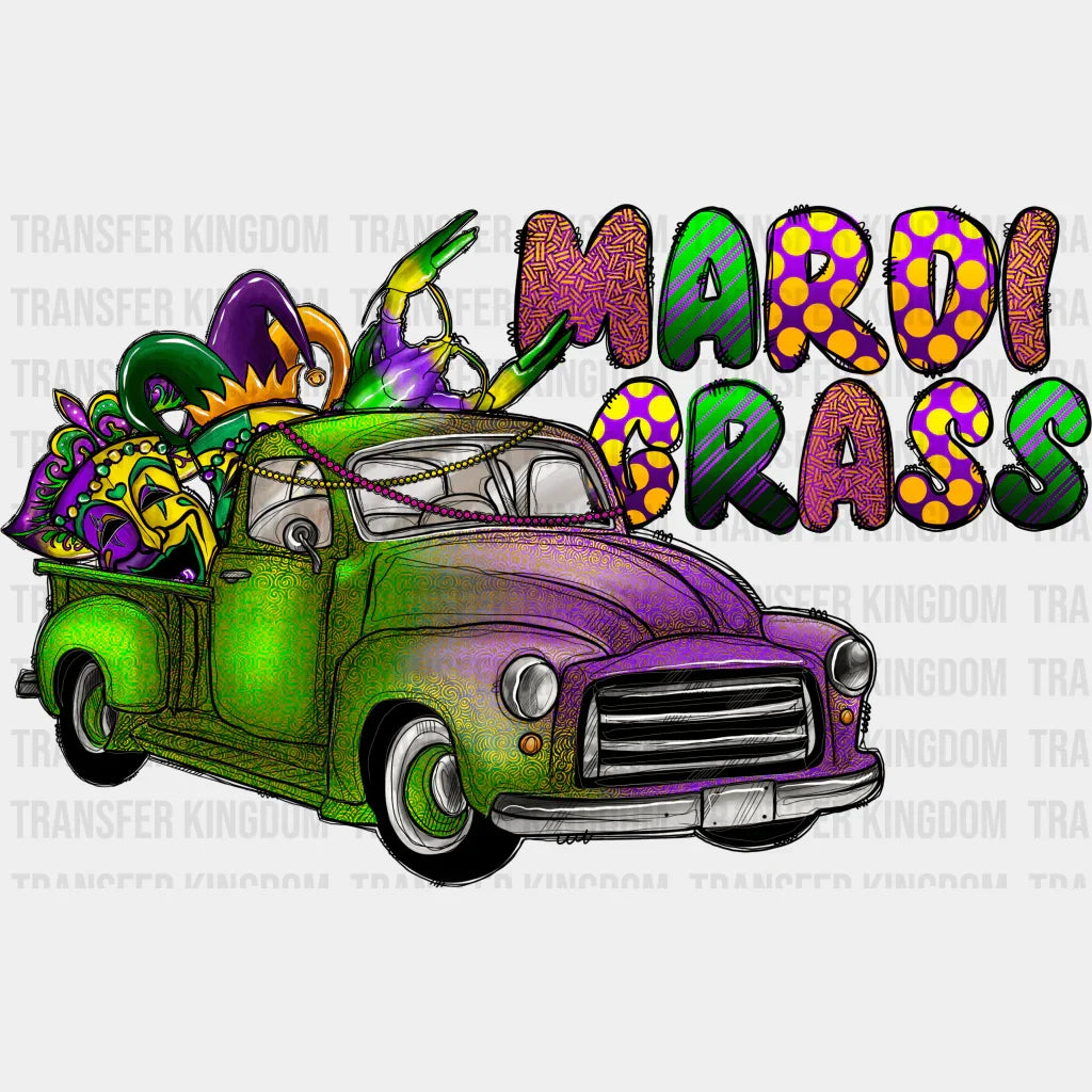 Car Mardi Gras Design- Dtf Heat Transfer