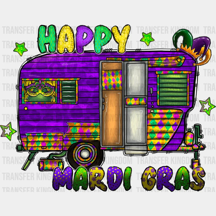 Caravan Mardi Gras Design- Mardi Gras DTF heat transfer