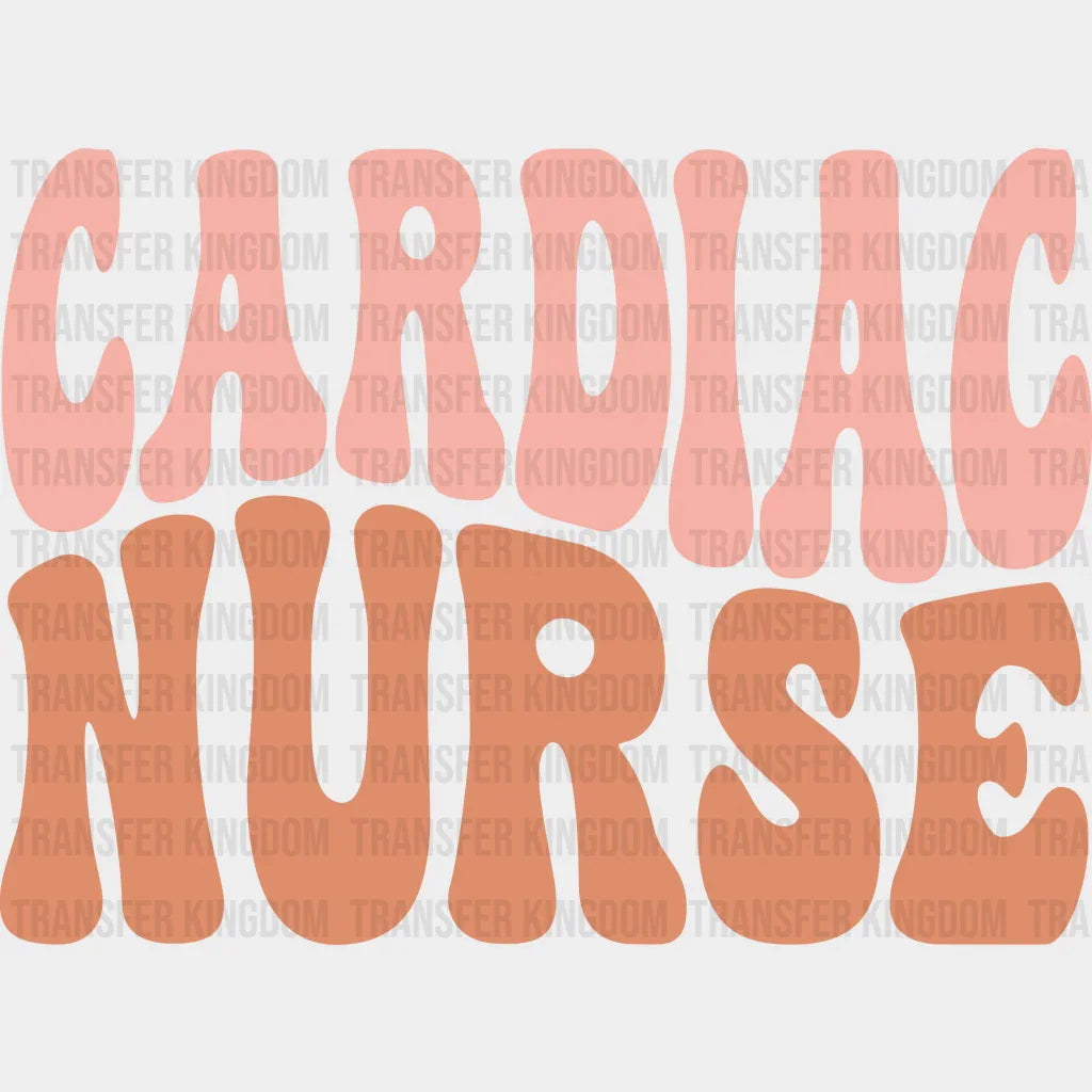 Cardiac Nurse Lettering - Cardiactic Dtf Heat Transfer