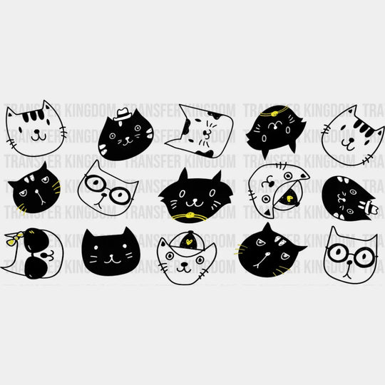 Cat Drawings - Cats Cup Wrap UV Sticker Permanent UV DTF Decal UVDTF