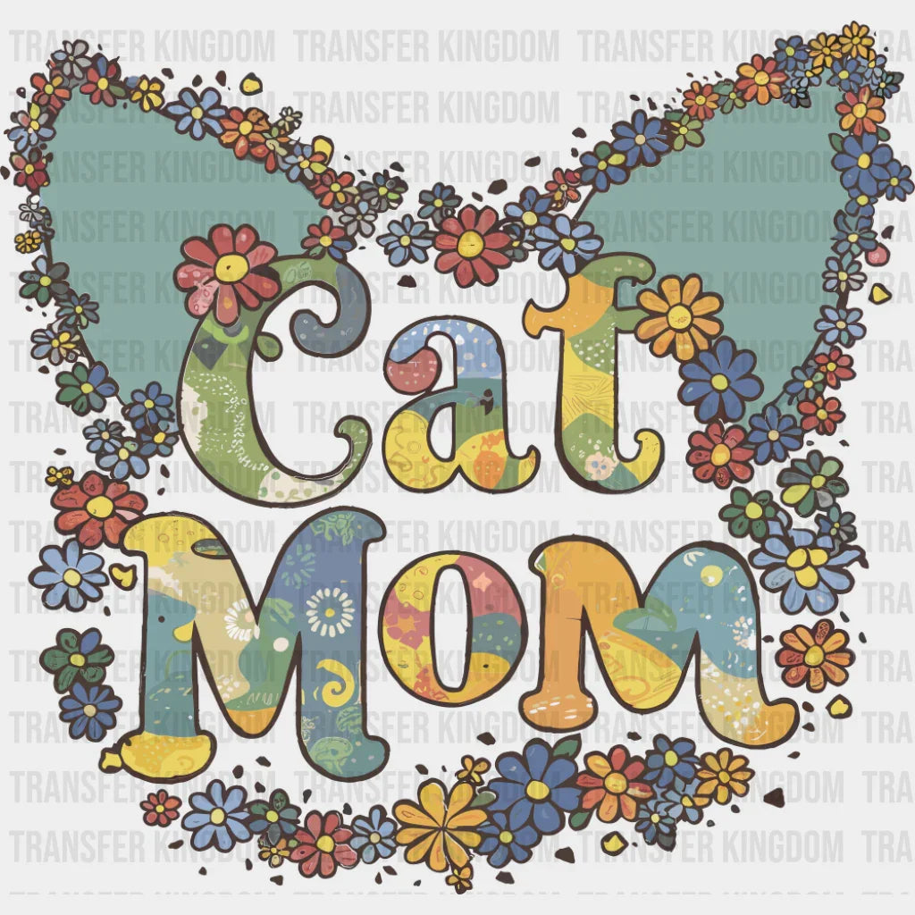 Cat Mom Flowers - Mother’s Day DTF Transfer
