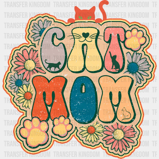 Cat Mom Retro 60s - Cat DTF Transfer