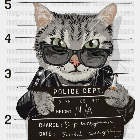 Cat Mugshot - Cats DTF Transfer