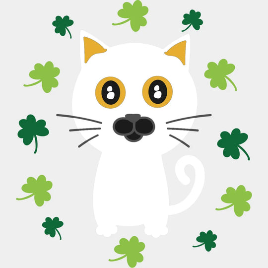 Cats B&W St. Patrick's Day Design - DTF heat transfer - Transfer Kingdom