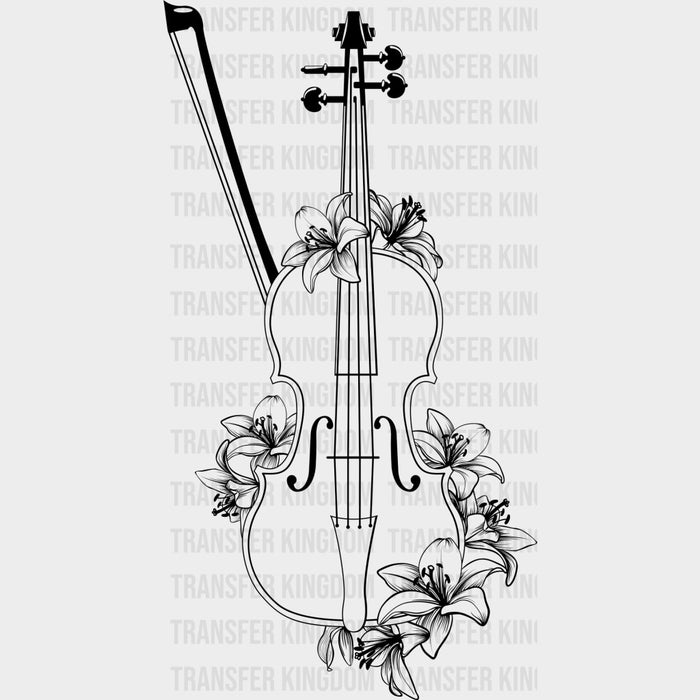 Cello & Flowers - Music DTF Transfers