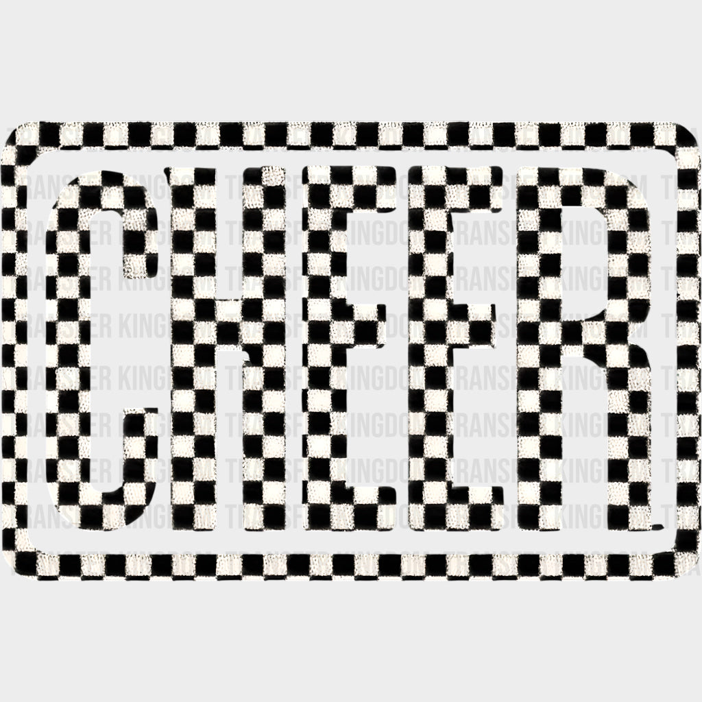 Cheer B&W Checkered - Cheerleading DTF Transfers