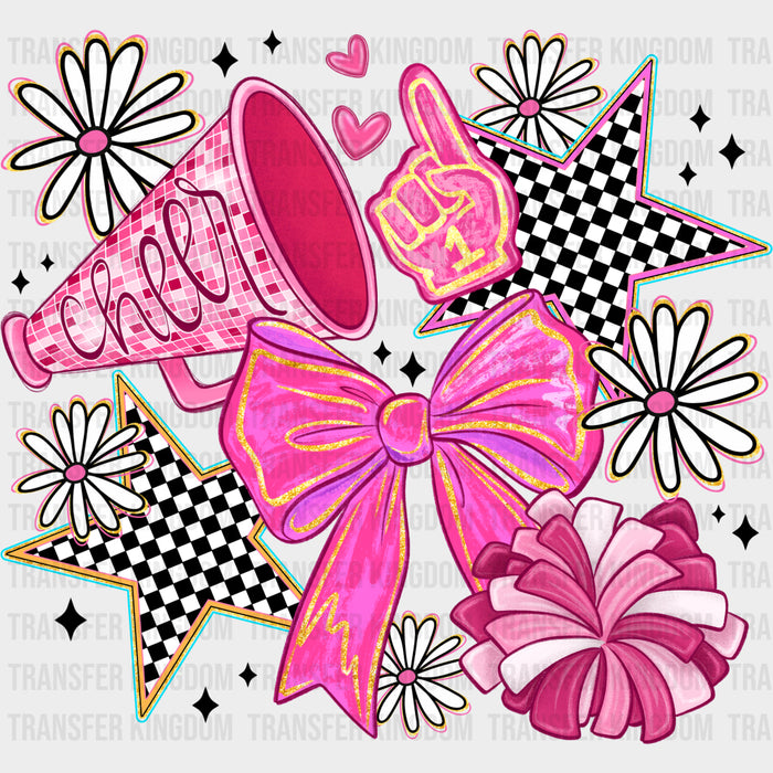 Cheer Checkered Stars - Cheerleading DTF Transfers