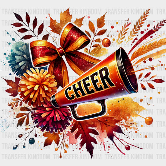 Cheer Orange Fall Themed - Cheerleading DTF Transfers