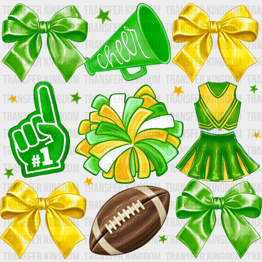 Cheerleader Items Light Green - Cheerleading DTF Transfers