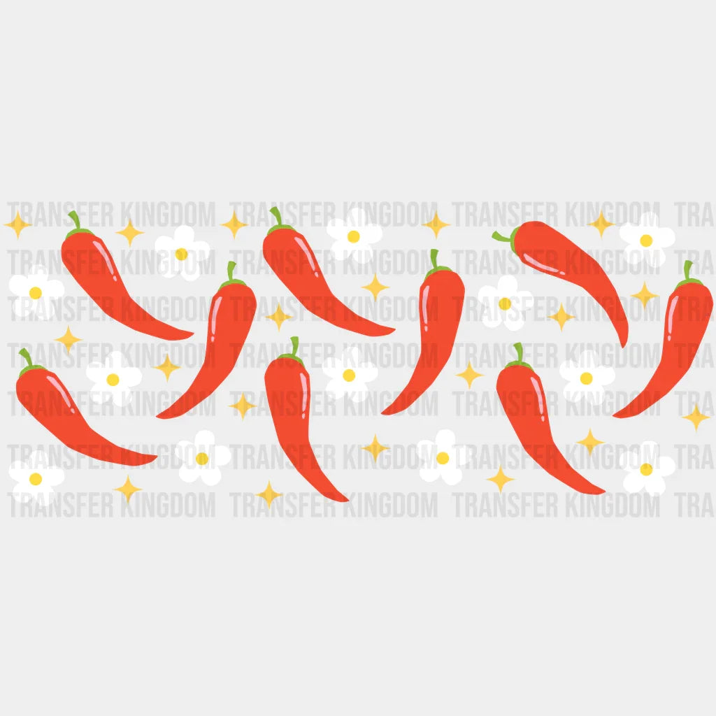 Chilies Uv Dtf Transfer Cup Wrap Sticker