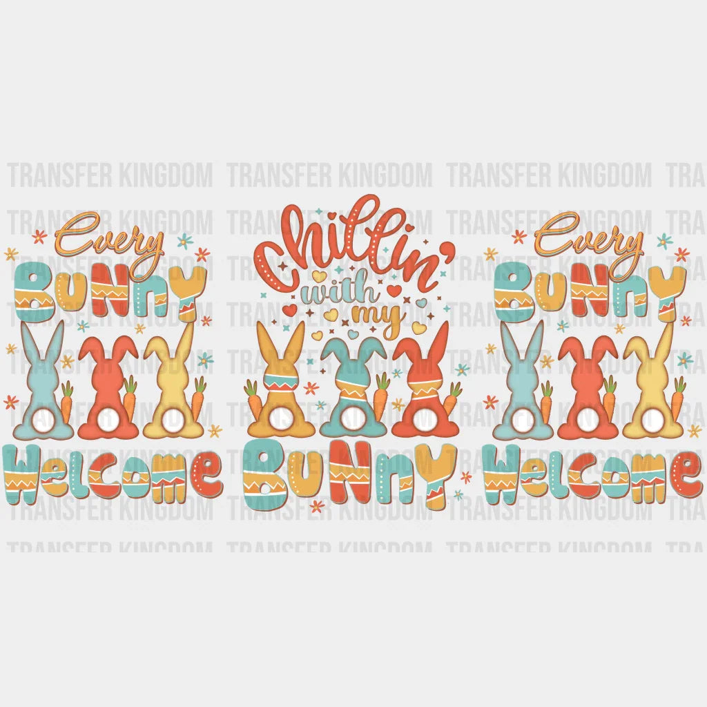 Chillin' With My Bunny Easter UV DTF Transfer Cup Wrap UV DTF Sticker - Transfer Kingdom