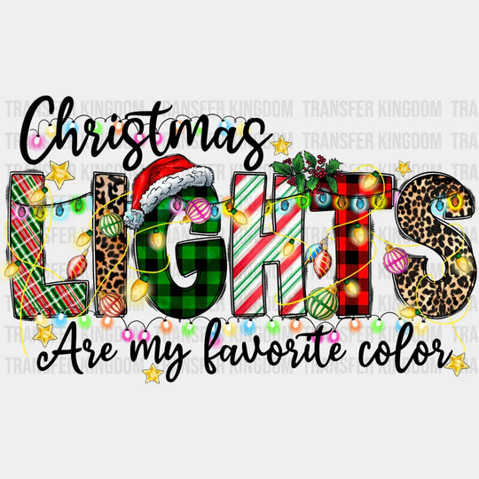 Christmas Lights Are My Favorite Color - Dtf Transfer Unisex S & M (10’’) / Dark Design See Imaging