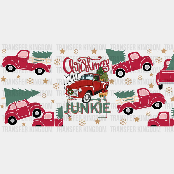Christmas Movie Junkie - Christmas Cup Wrap UV Sticker Permanent UV DTF Decal