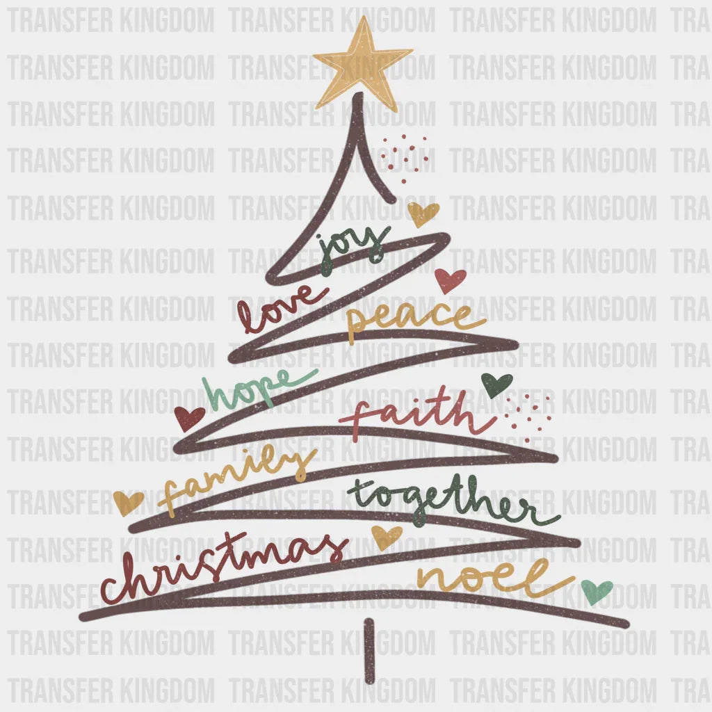 Christmas Tree Design - Dtf Transfer