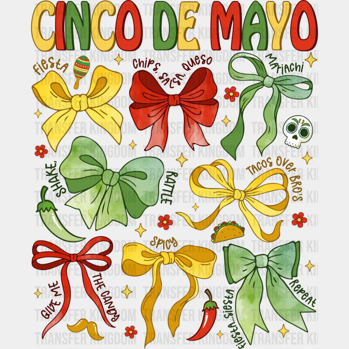 Cinco De Mayo Ribbons - Cinco De Mayo DTF Transfer