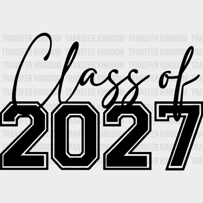 Class Of 2027 B&W - Senior DTF Transfers