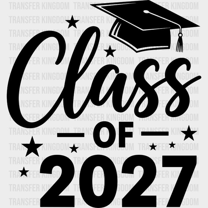 Class Of 2027, Stars B&W - Senior DTF Transfers