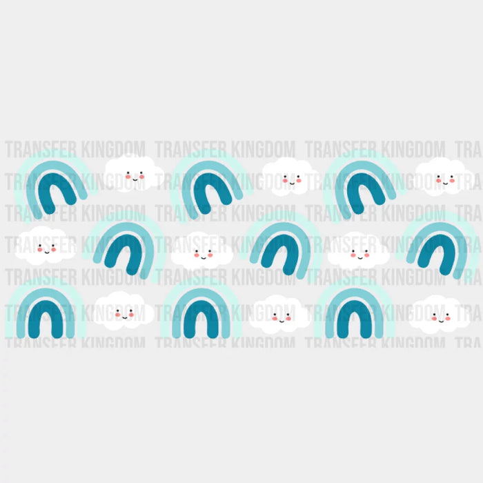 Clouds And Rainbows UV DTF Transfer Cup Wrap UV DTF Sticker