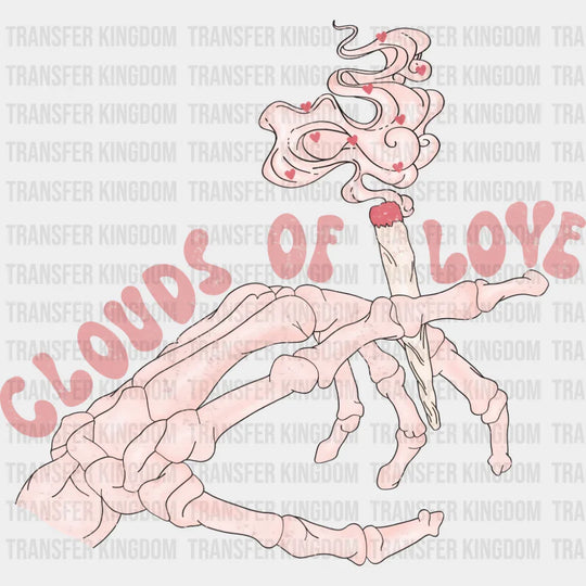 Clouds Of Love Skeleton Design - Valentine’s Day Dtf Transfer