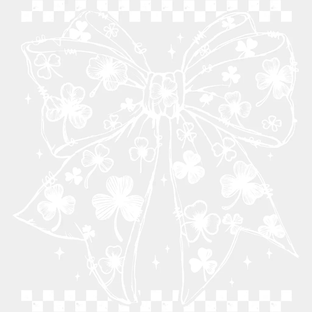 Clover Patterned Clover - St. Patrick’s Day DTF Transfer Adult Unisex - S & M (10’’) / Light Color Design (See Imaging)