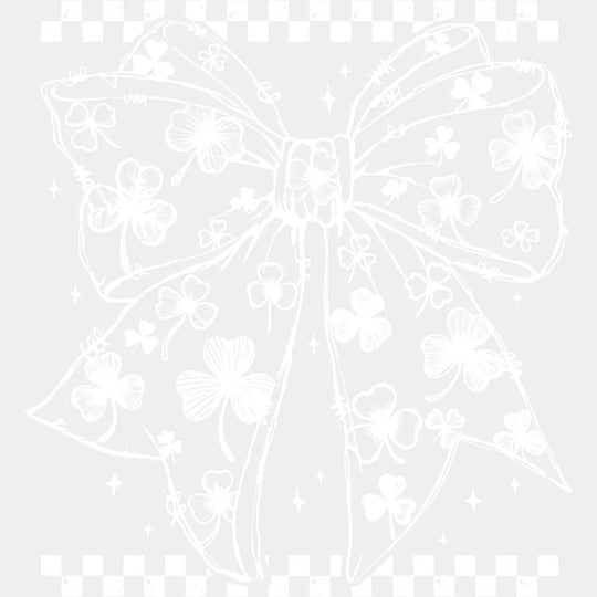 Clover Patterned Clover - St. Patrick’s Day DTF Transfer Adult Unisex - S & M (10’’) / Light Color Design (See Imaging)