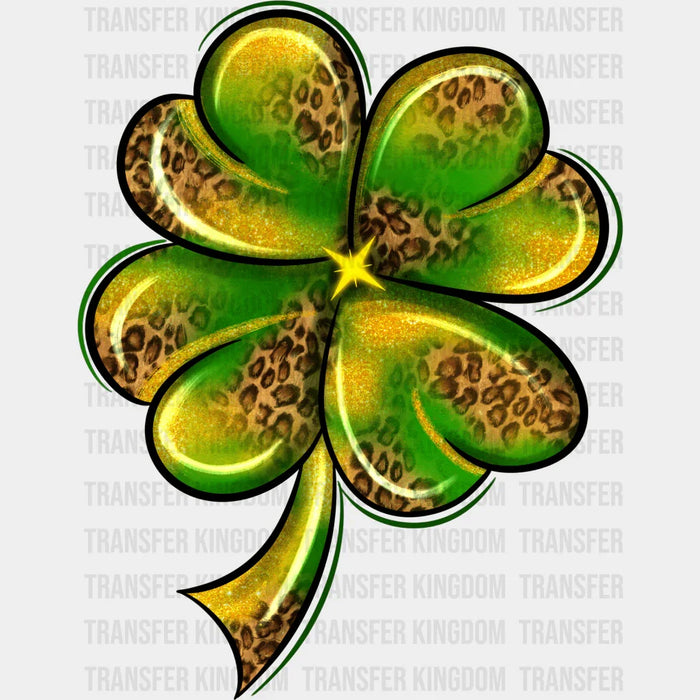 Clover St. Patrick's Day Leopard Print Design - DTF heat transfer