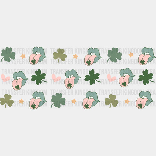 Clover Tongue - St Patrick Cup Wrap Uv Sticker Permanent Dtf Decal