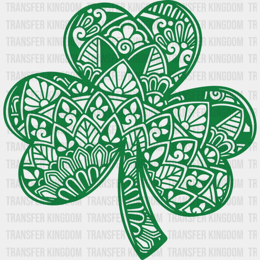 Clovers Mandala - St. Patrick’s Day DTF Transfer Adult Unisex - S & M (10’’) / Dark Color Design (See Imaging)