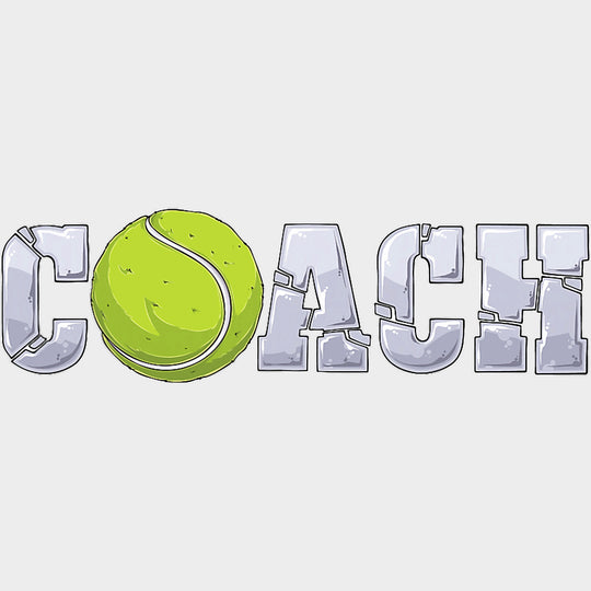 Coach - Tennis DTF Transfers Adult Unisex - S & M (10’’) / Light Color Design (See Imaging)
