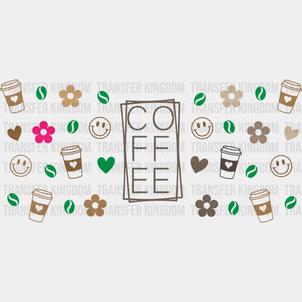 Coffee Uv Dtf Transfer Cup Wrap Sticker