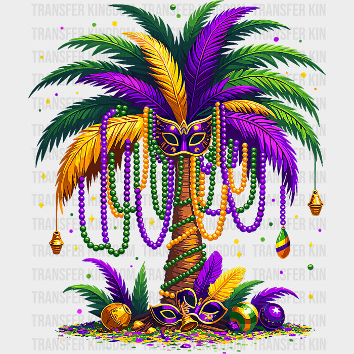 Colorful Palm Tree - Mardi Gras DTF Transfers