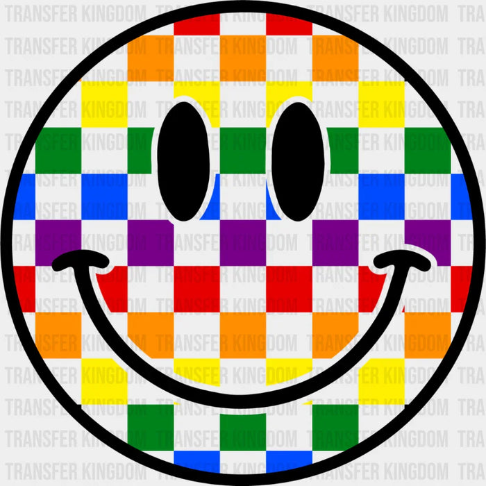 Colorful Smiley Design - Gay Theme DTF Transfer