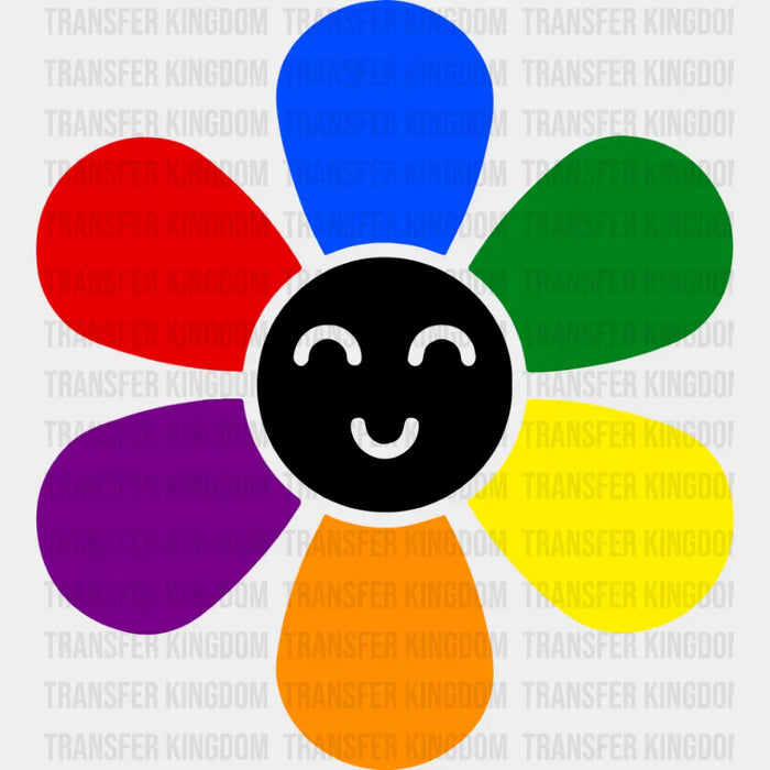Colorful Smiley Flower - Gay Theme DTF Transfer