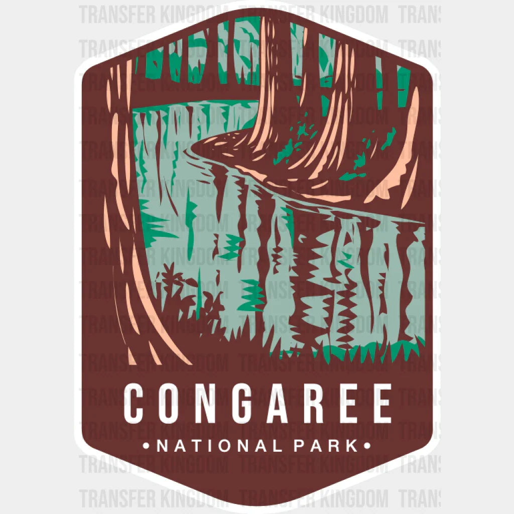 Congaree National Park Colorful Design - National Parks DTF Transfer