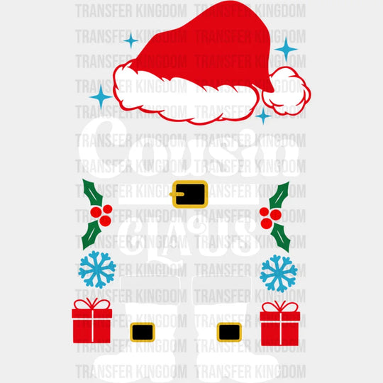 Cousin Claus - Christmas Dtf Transfer Unisex S & M (10’’) / Light Color Design See Imaging
