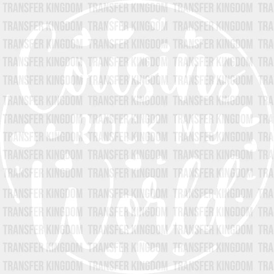 Cousins Rock My World Heart- Dtf Heat Transfer Unisex - S & M (10’’) / Light Color Design See